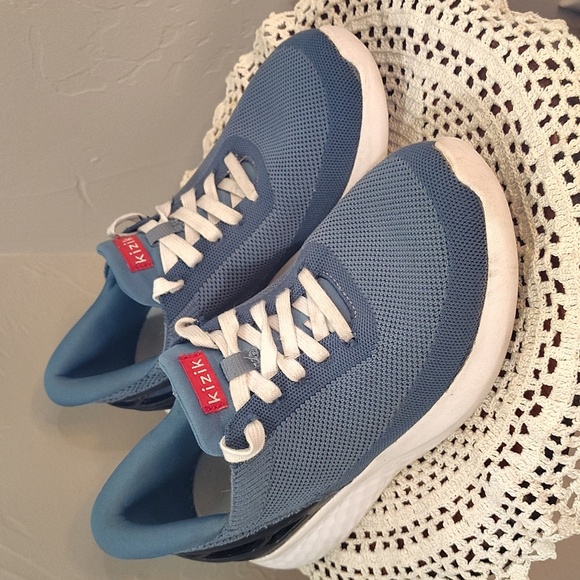 Kizik Athens running shoes Size 8 Women's 6.5 Mens Deep Sea Blue Slip On Tie - Picture 3 of 12